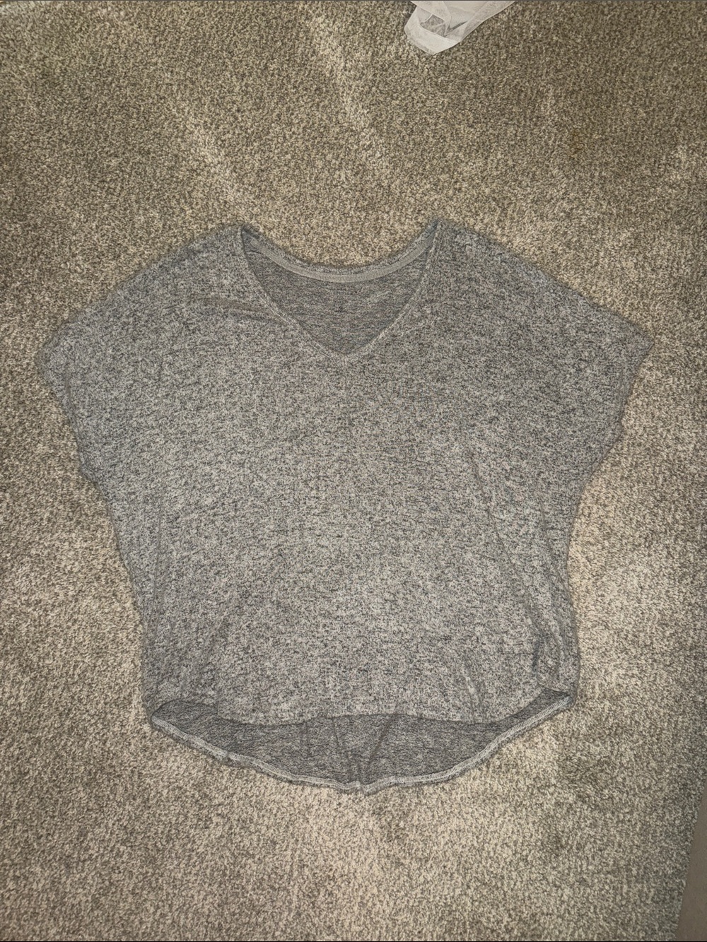 New Directions Heather Gray V-Neck Women's Top